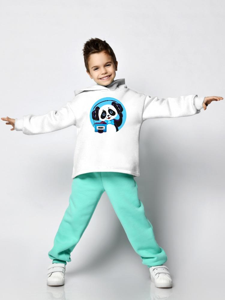 Panda Listening To Music Hoodie -Image by Shutterstock
