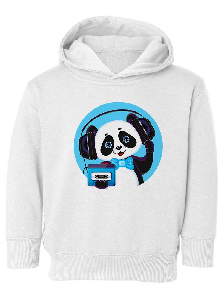 Panda Listening To Music Hoodie -Image by Shutterstock