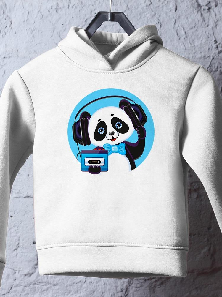 Panda Listening To Music Hoodie -Image by Shutterstock