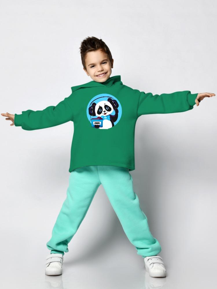 Panda Listening To Music Hoodie -Image by Shutterstock
