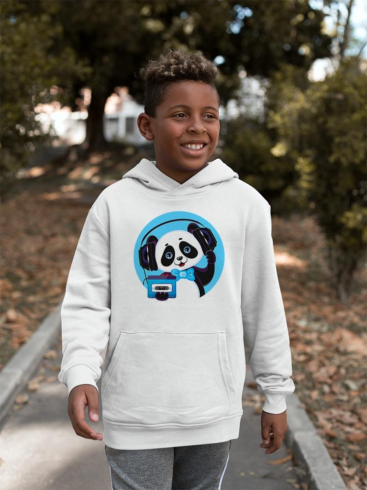 Panda Listening To Music Hoodie -Image by Shutterstock