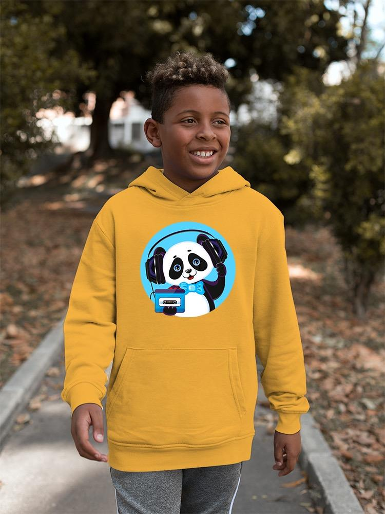 Panda Listening To Music Hoodie -Image by Shutterstock