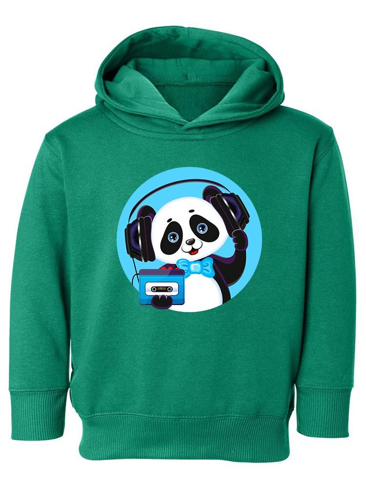 Panda Listening To Music Hoodie -Image by Shutterstock