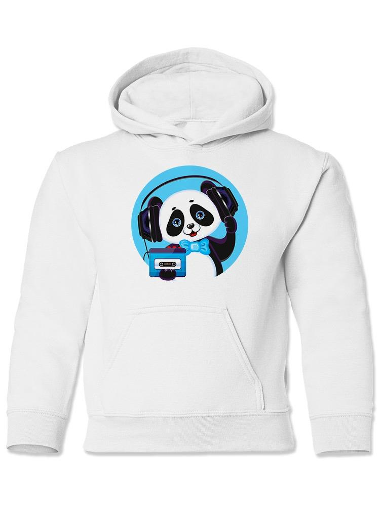 Panda Listening To Music Hoodie -Image by Shutterstock