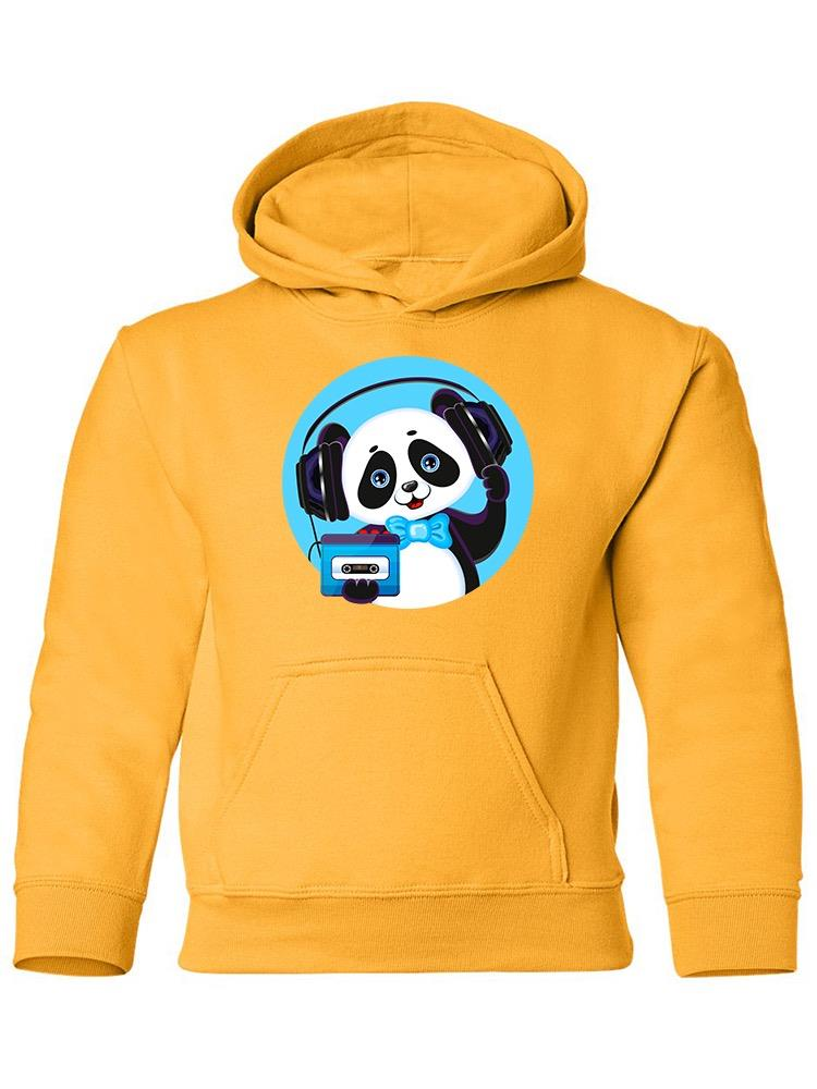 Panda Listening To Music Hoodie -Image by Shutterstock