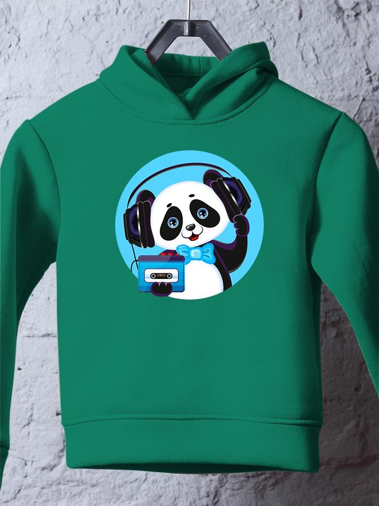 Panda Listening To Music Hoodie -Image by Shutterstock