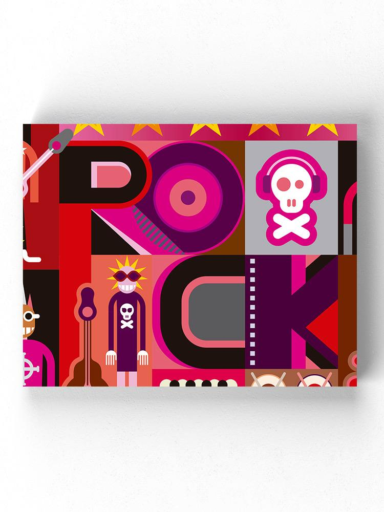 Rock Musical Collage Wrapped Canvas -Image by Shutterstock