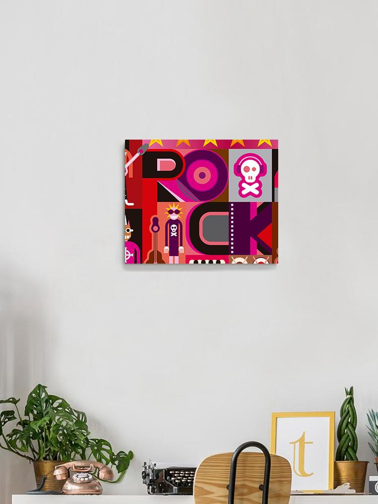 Rock Musical Collage Wrapped Canvas -Image by Shutterstock