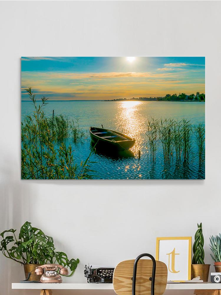 Rowing Boat On Lake Wrapped Canvas -Image by Shutterstock