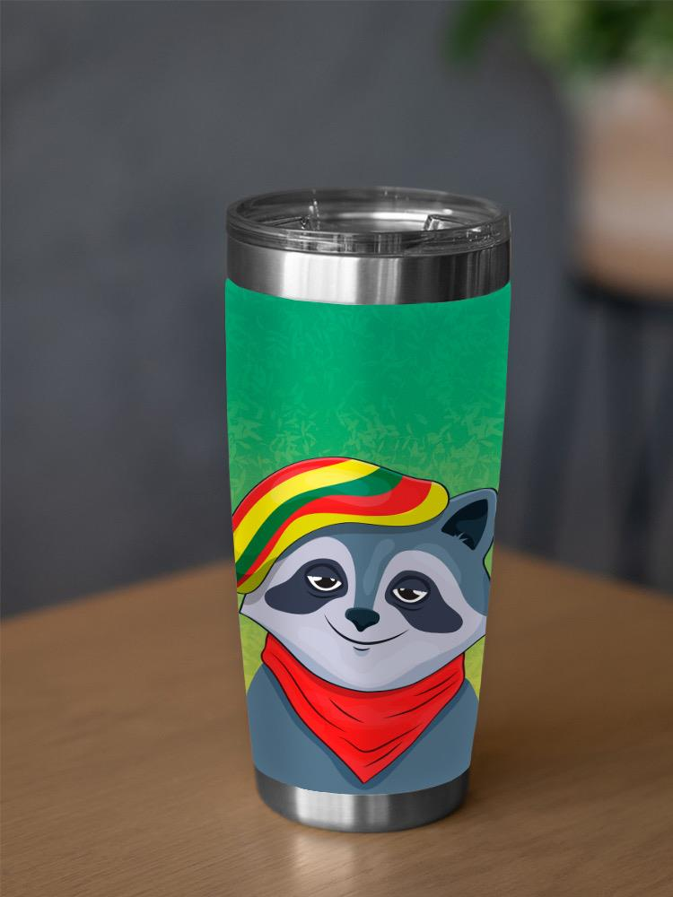 Raccoon In A Rastaman Hat Tumbler -Image by Shutterstock