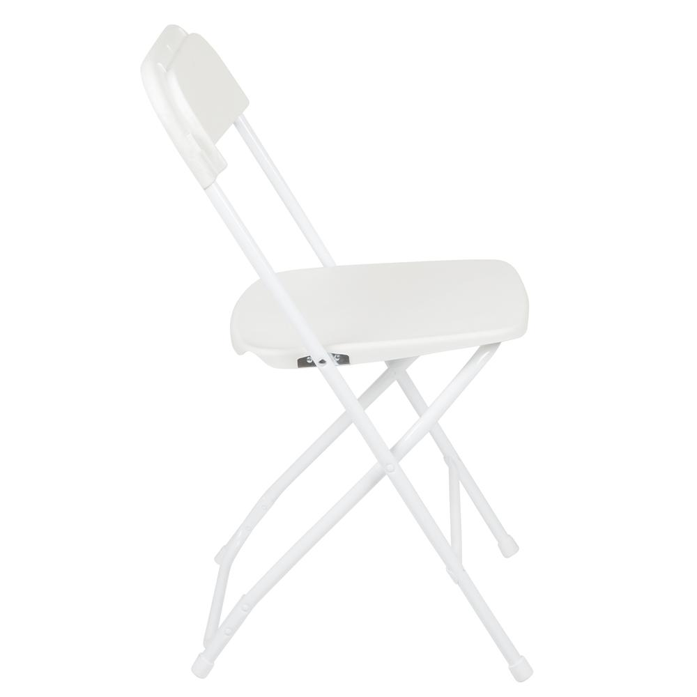 HERCULES Series White Plastic Folding Chairs | Set of 2 Lightweight Folding Chairs