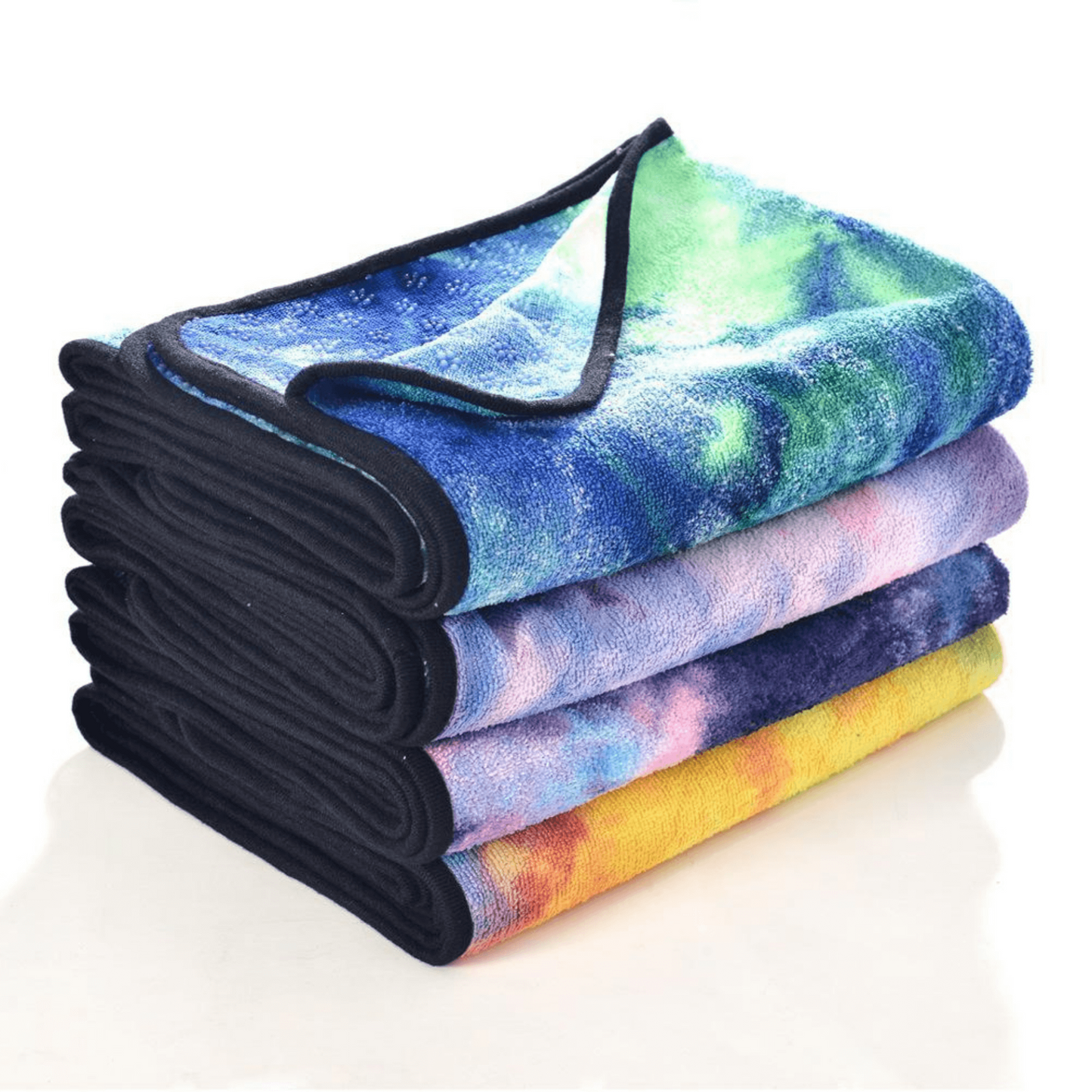Tie Dye Yoga Mat Towel with Slip-Resistant Grip Dots