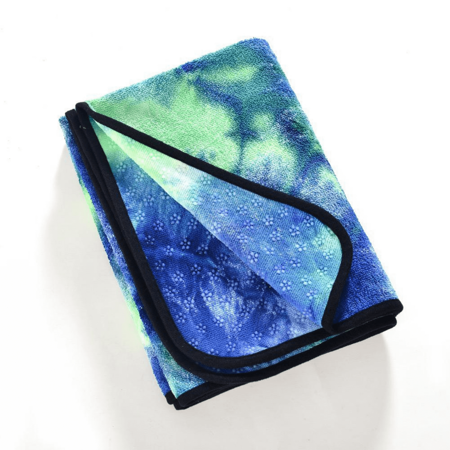 Tie Dye Yoga Mat Towel with Slip-Resistant Grip Dots