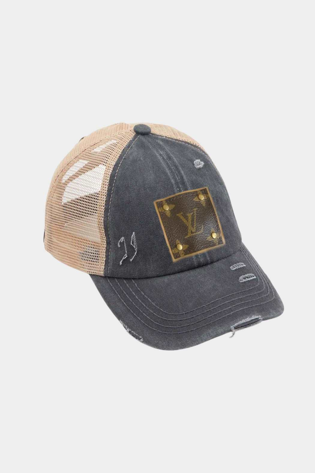 Upcycled Distressed Trucker Cap