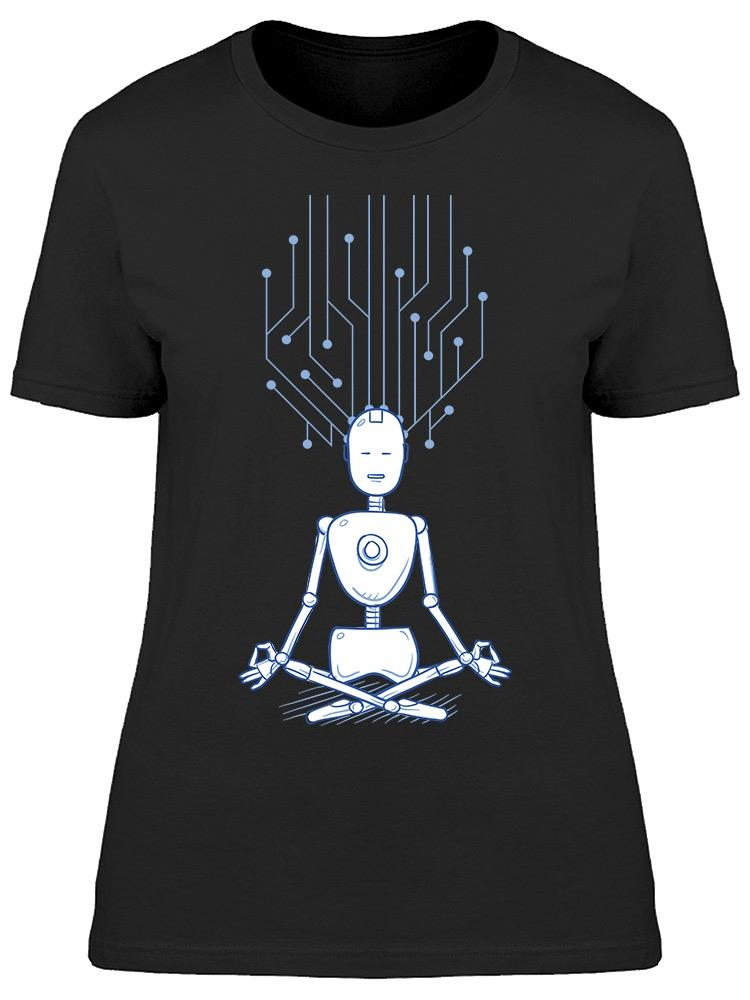 Robot Meditation Pose Tee Women's -Image by Shutterstock