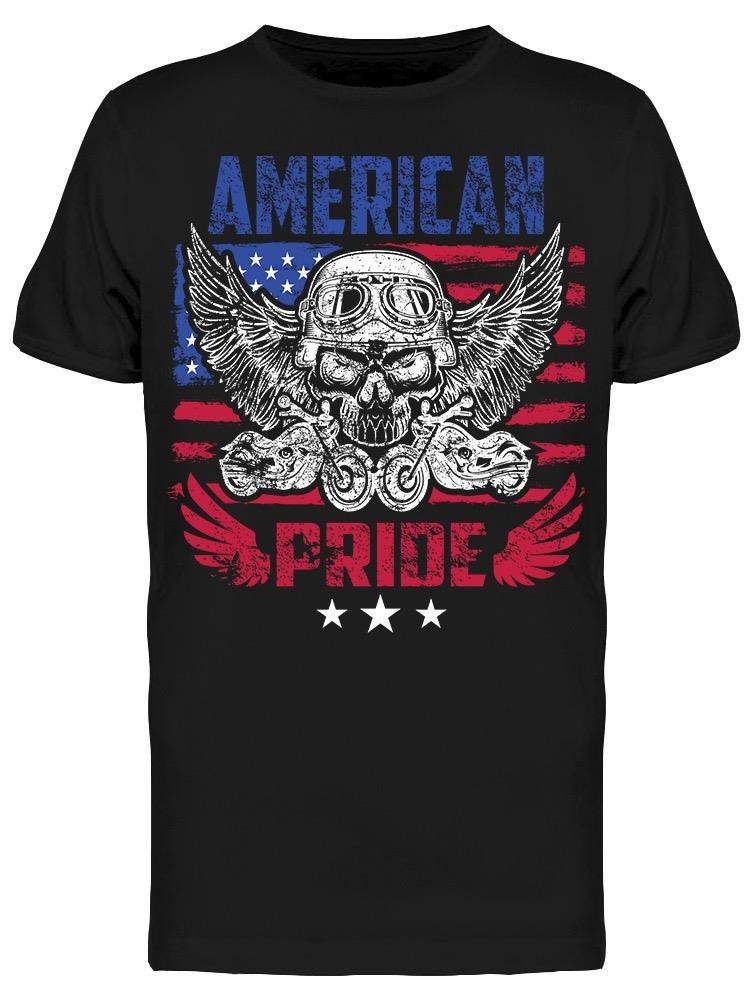 American Pride Motorcycle Design Tee Men's -Image by Shutterstock Men's T-shirt