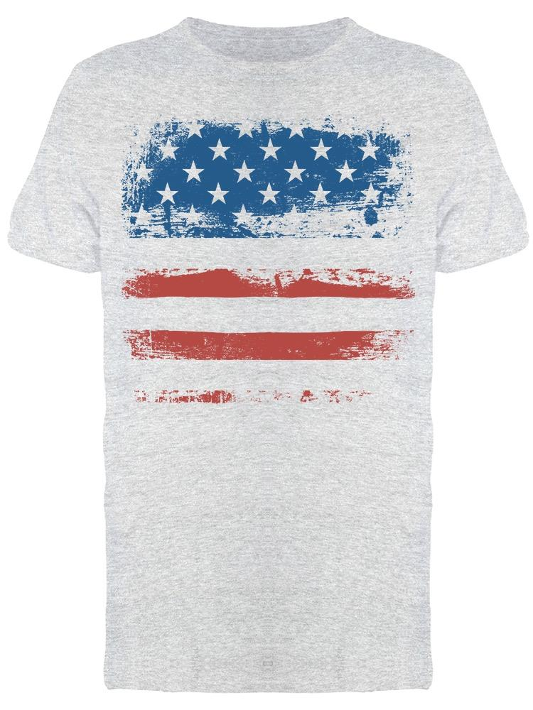 American Flag, Vintage Textured Tee Men's -Image by Shutterstock