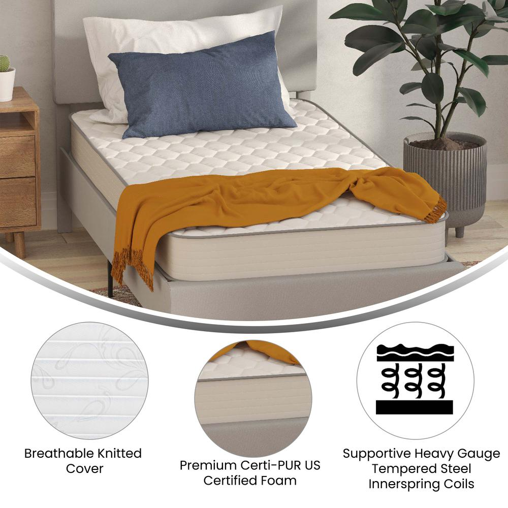 Capri Comfortable Sleep 6 Inch CertiPUR-US Certified Spring Mattress, Twin XL Mattress in a Box