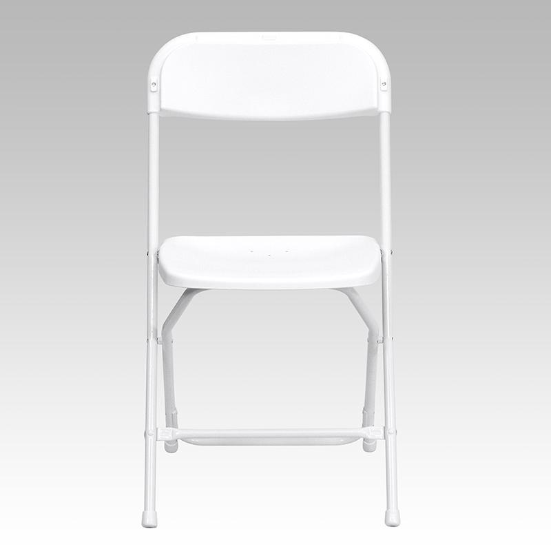 HERCULES Series White Plastic Folding Chairs | Set of 2 Lightweight Folding Chairs