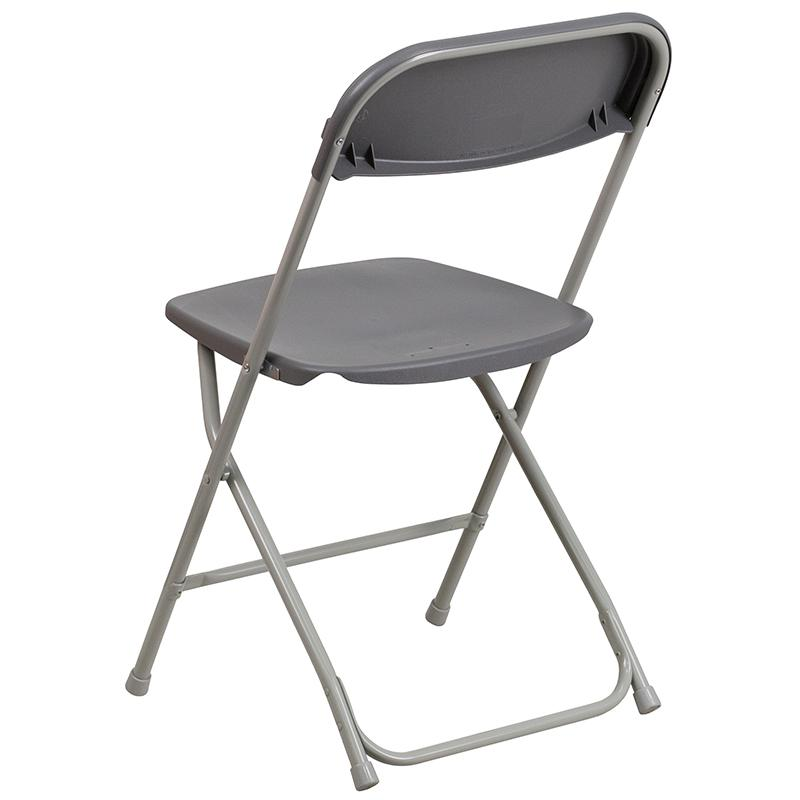 HERCULES Series Gray Plastic Folding Chairs | Set of 2 Lightweight Folding Chairs