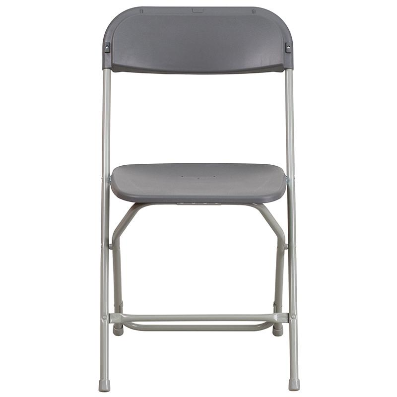 HERCULES Series Gray Plastic Folding Chairs | Set of 2 Lightweight Folding Chairs