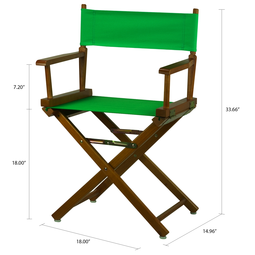 18" Director's Chair Honey Oak Frame-Green Canvas