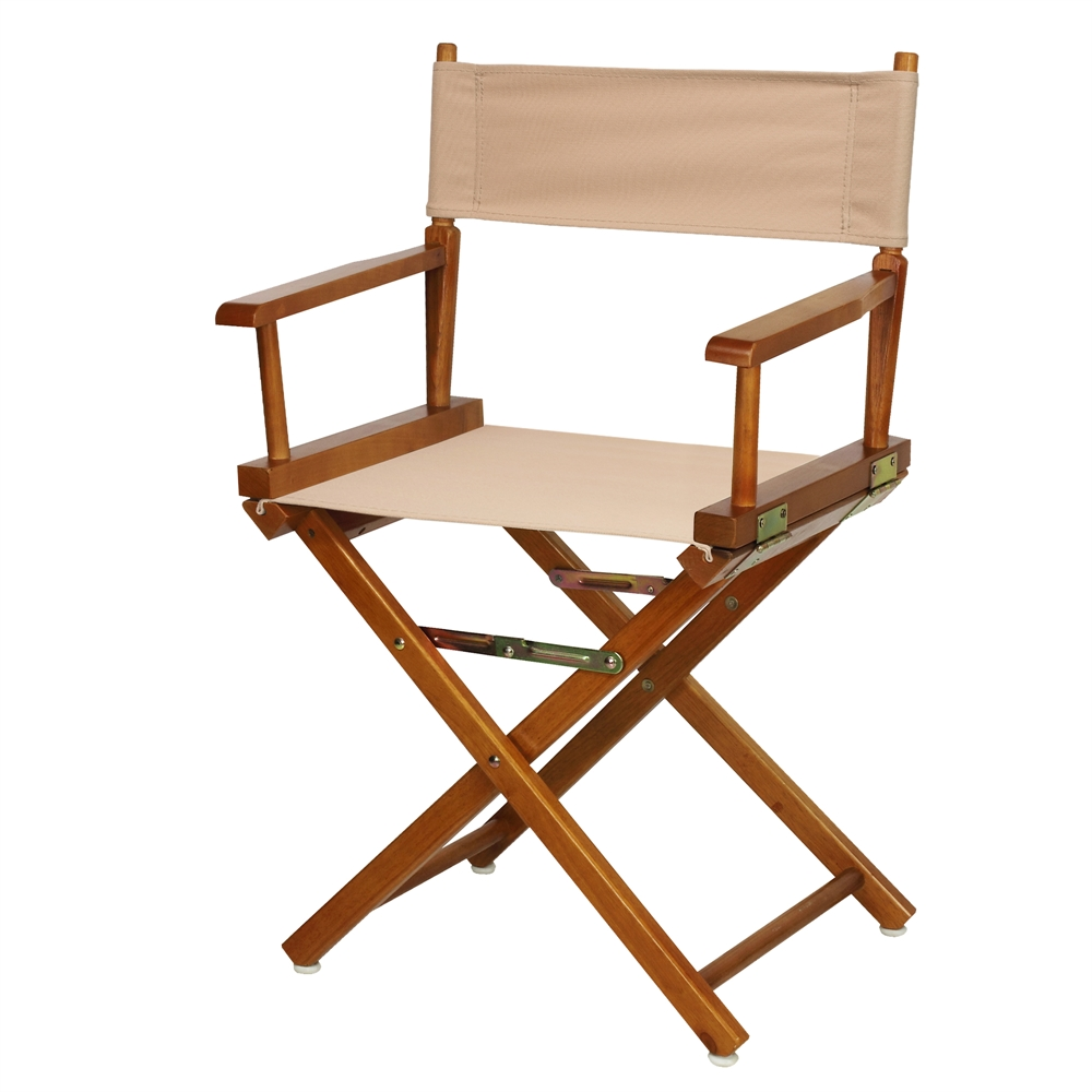 18" Director's Chair Honey Oak Frame-Tan Canvas
