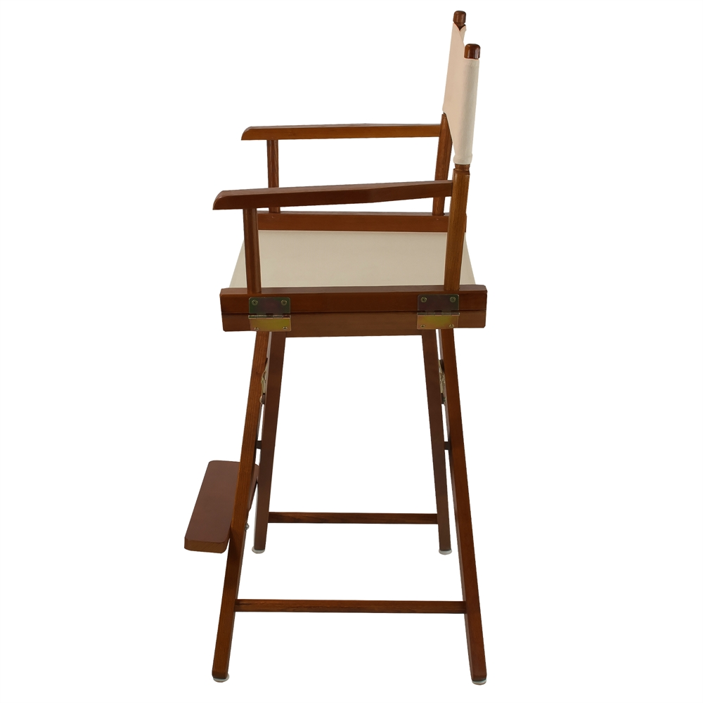 American Trails Extra-Wide Premium 24" Directors Chair Mission Oak Frame W/Natural Color Cover