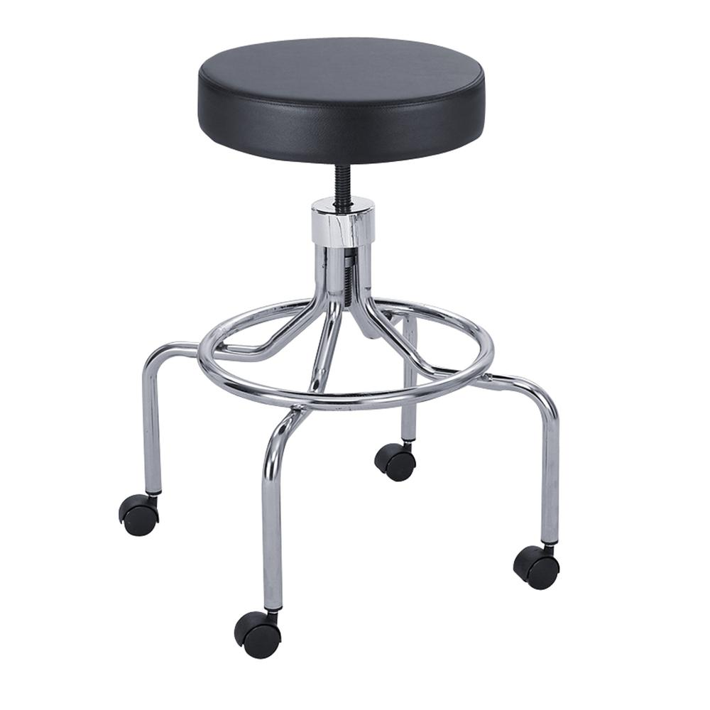 Safco High Base Screw Lift Lab Stool - 250 lb Load Capacity - 25" x 25" x 33" - Black