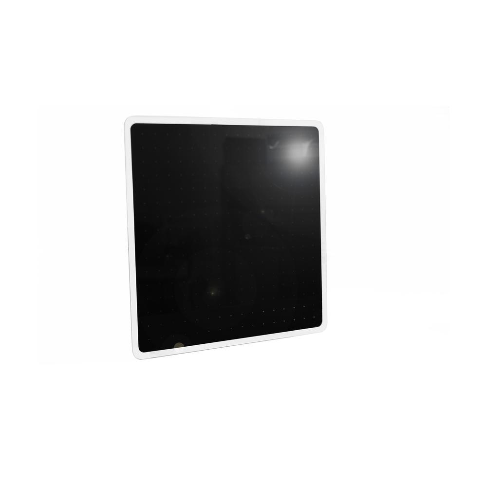 Black Multi-Purpose Grid Glass Dry Erase Board 14" x 14"