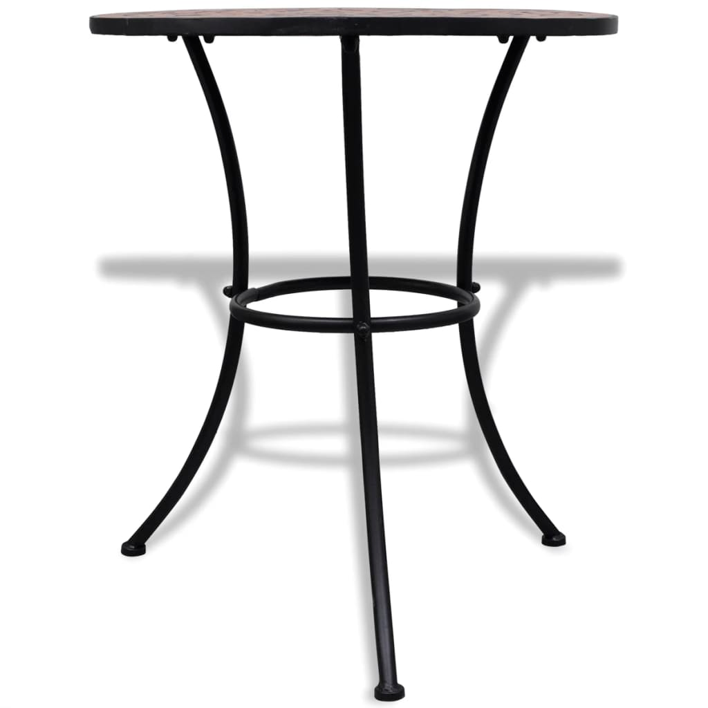 vidaXL 3 Piece Bistro Set Ceramic Tile Terracotta