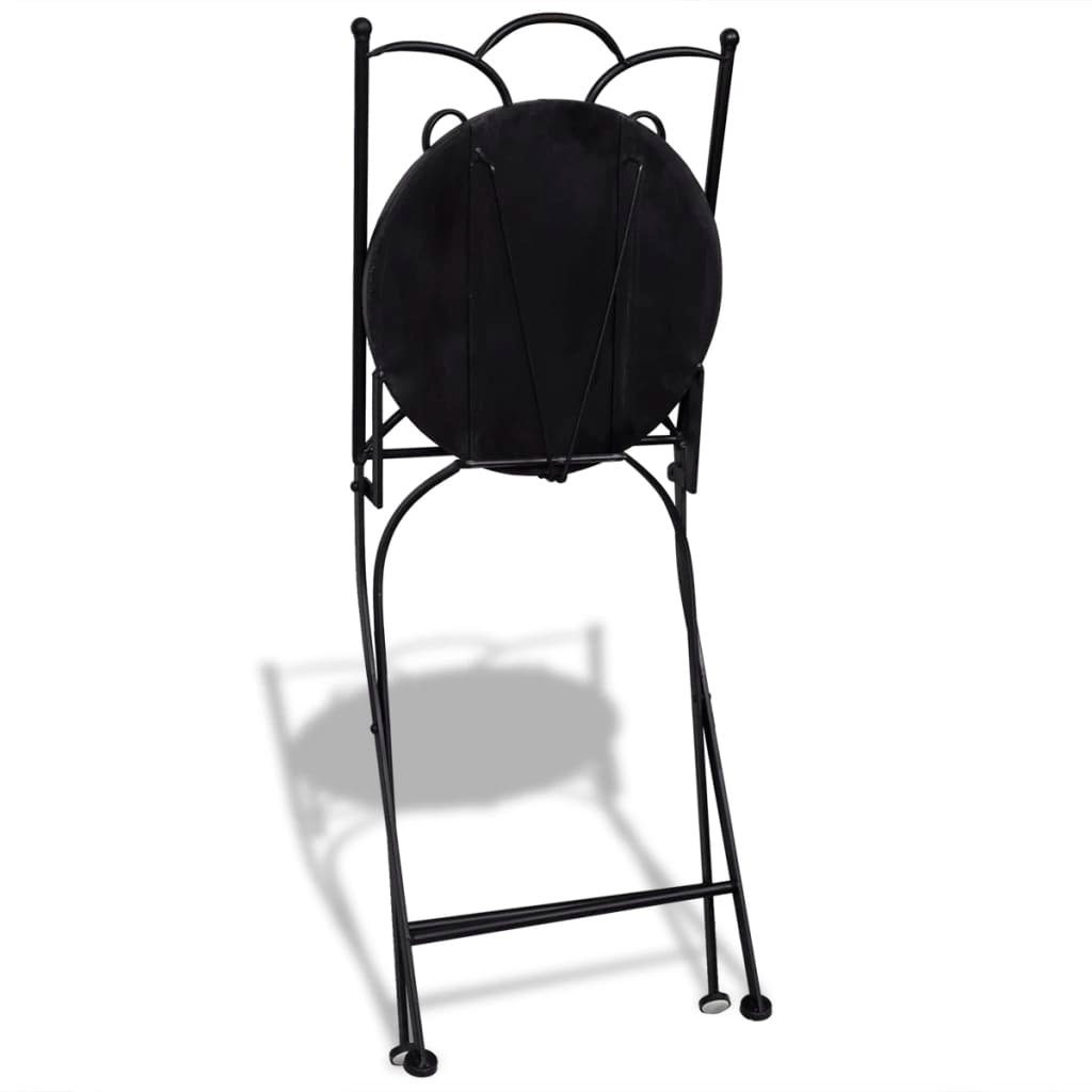 vidaXL 3 Piece Bistro Set Ceramic Tile Blue and White