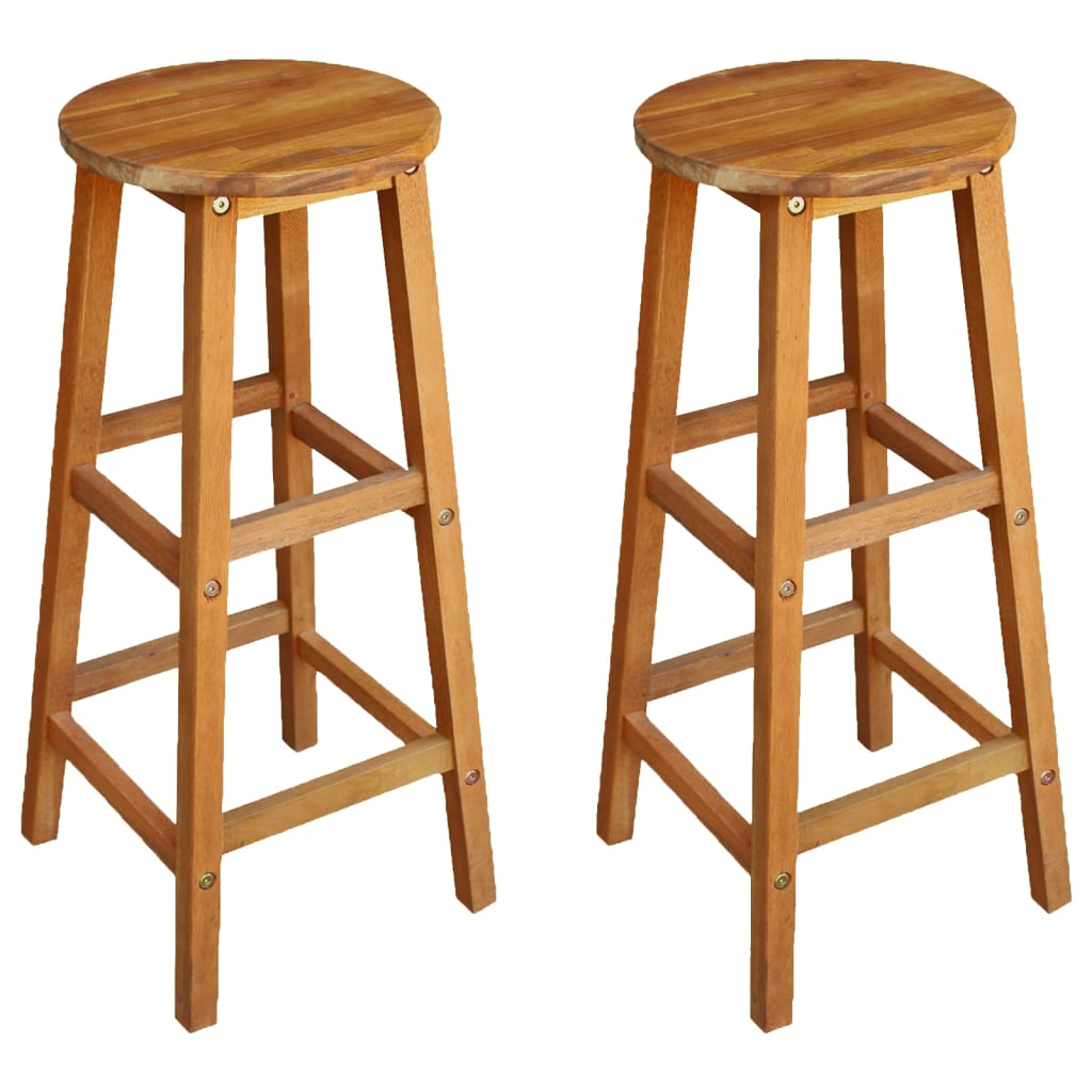 vidaXL 3 Piece Balcony Bar Set Solid Wood Acacia