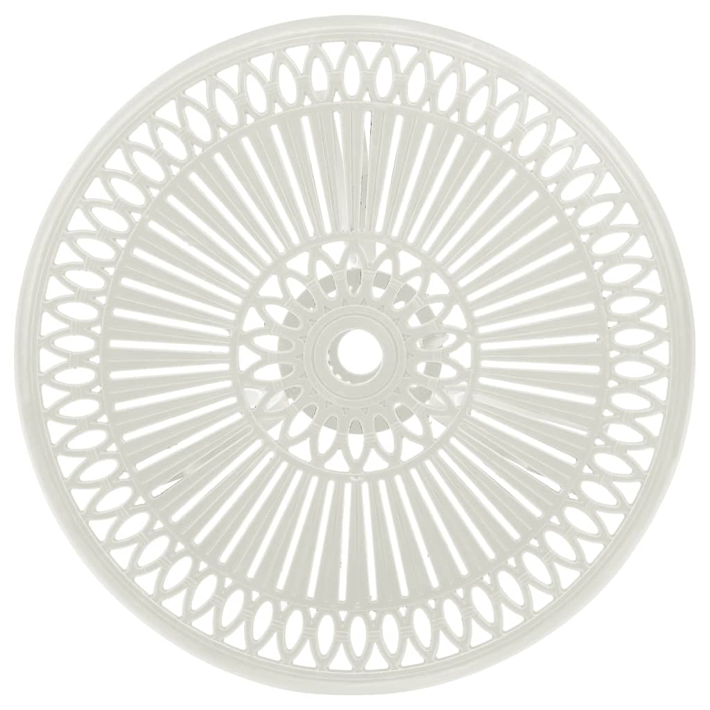 vidaXL 3 Piece Bistro Set Cast Aluminum White