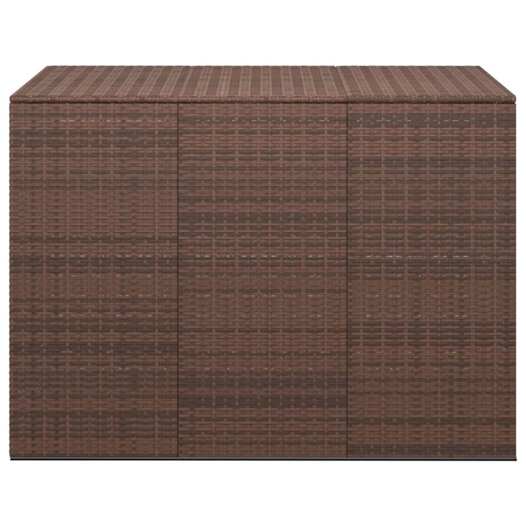 vidaXL Patio Cushion Box PE Rattan Brown