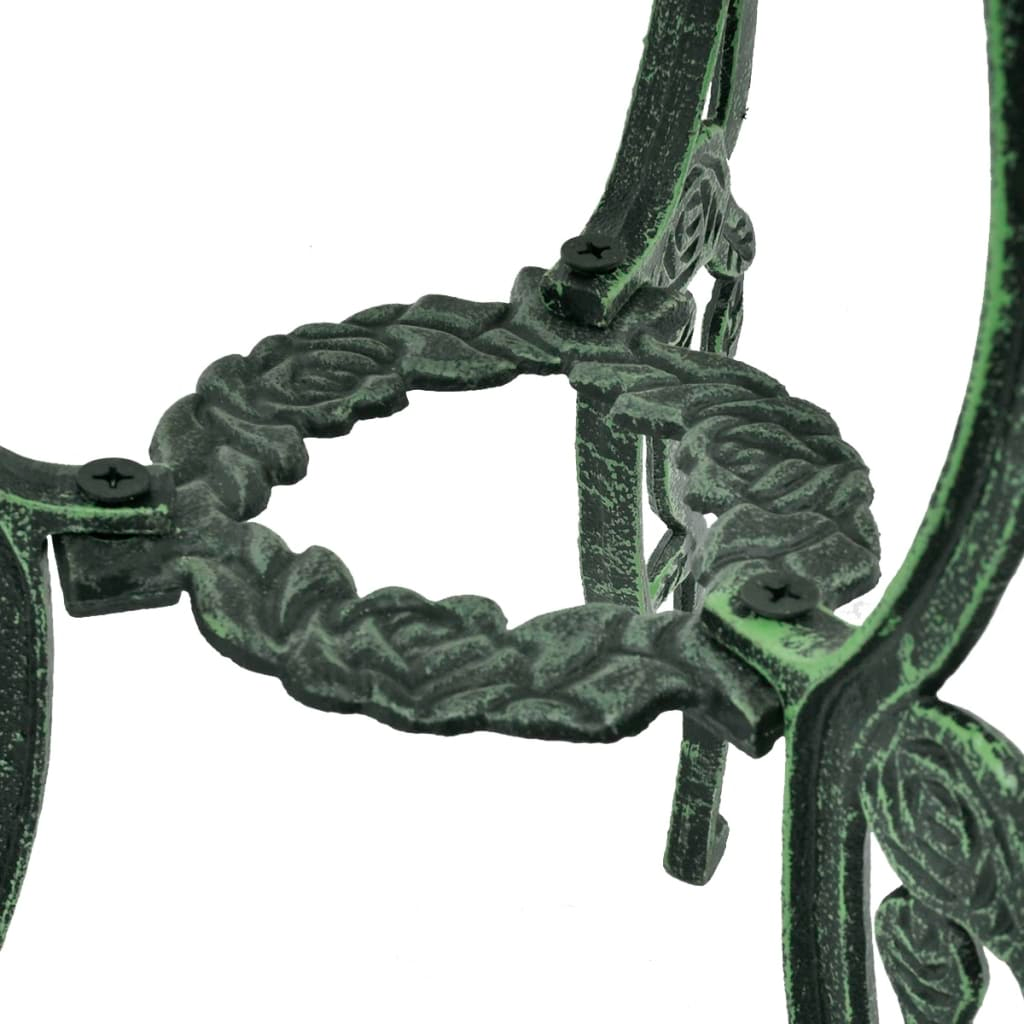vidaXL 3 Piece Bistro Set Cast Aluminum Green