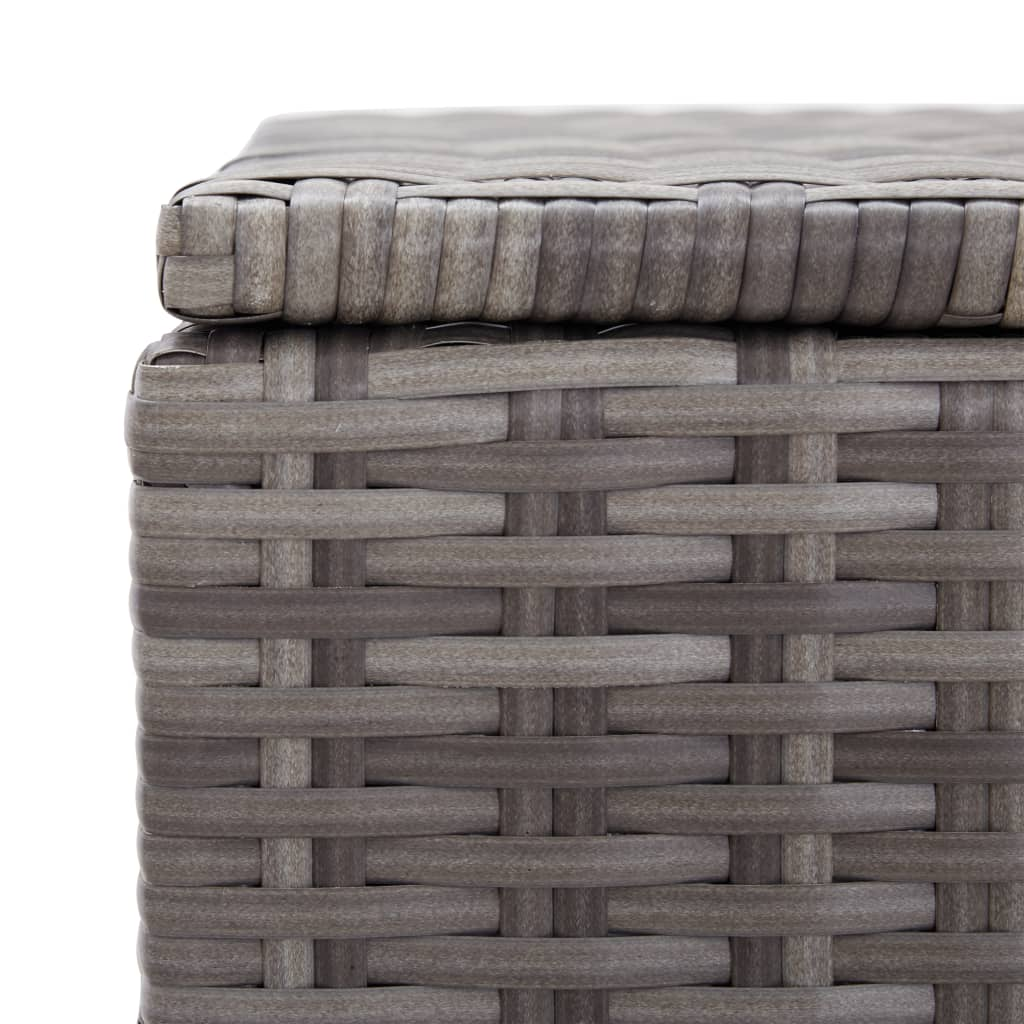 vidaXL Patio Storage Box Poly Rattan 39.4"x19.7"x19.7" Gray