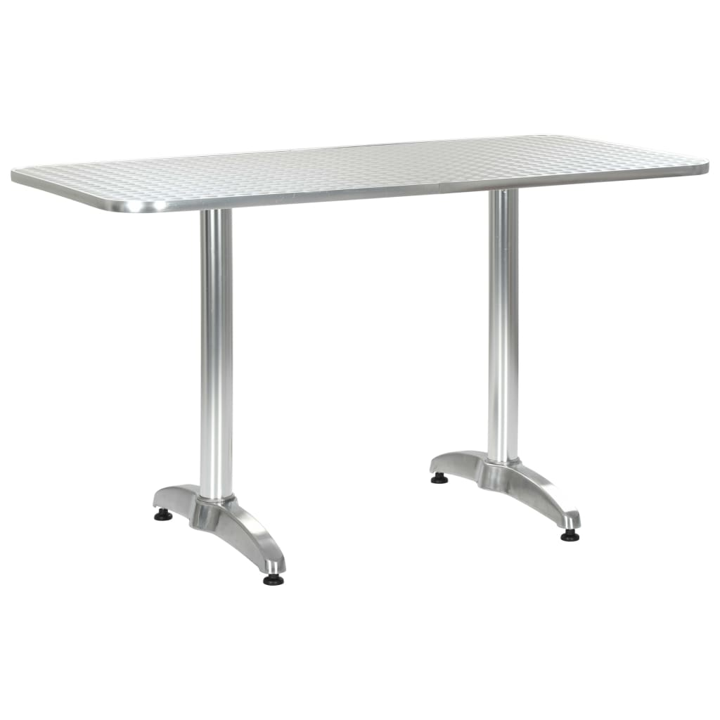 vidaXL 5 Piece Patio Dining Set Aluminum Silver