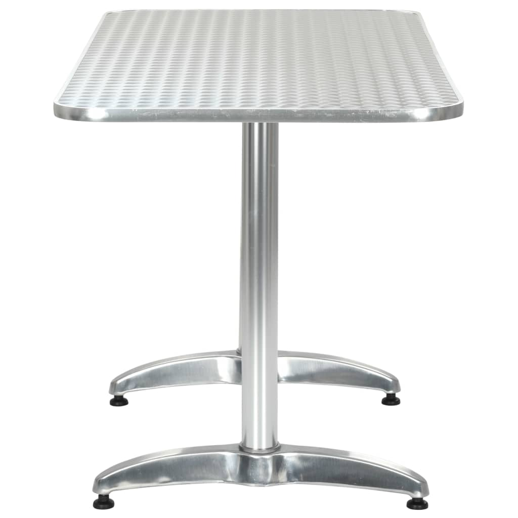 vidaXL 5 Piece Patio Dining Set Aluminum Silver