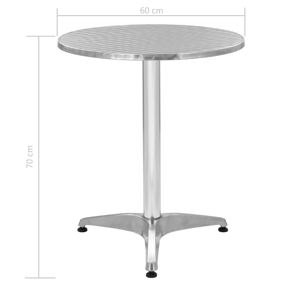 vidaXL 5 Piece Patio Dining Set Aluminum Silver