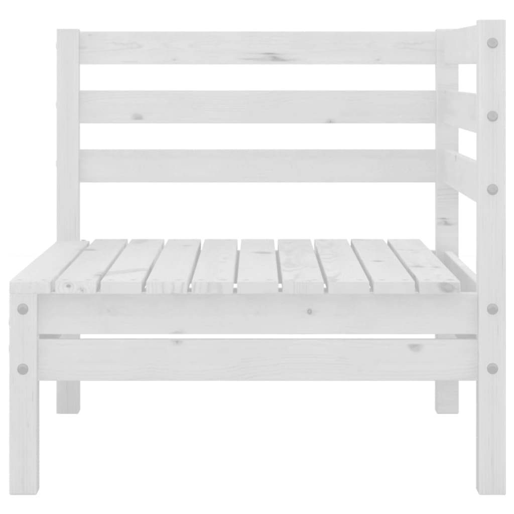vidaXL Patio Corner Sofas 2 pcs White Solid Wood Pine