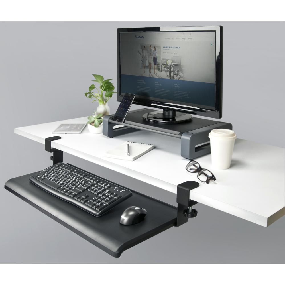 Desk-Clamp Keyboard Tray