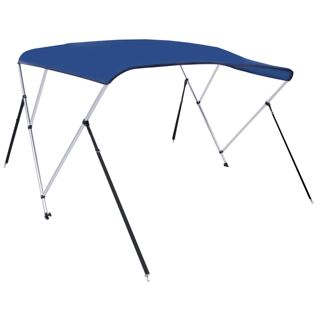 vidaXL 3 Bow Bimini Top Blue 72"x77.2"x53.9"