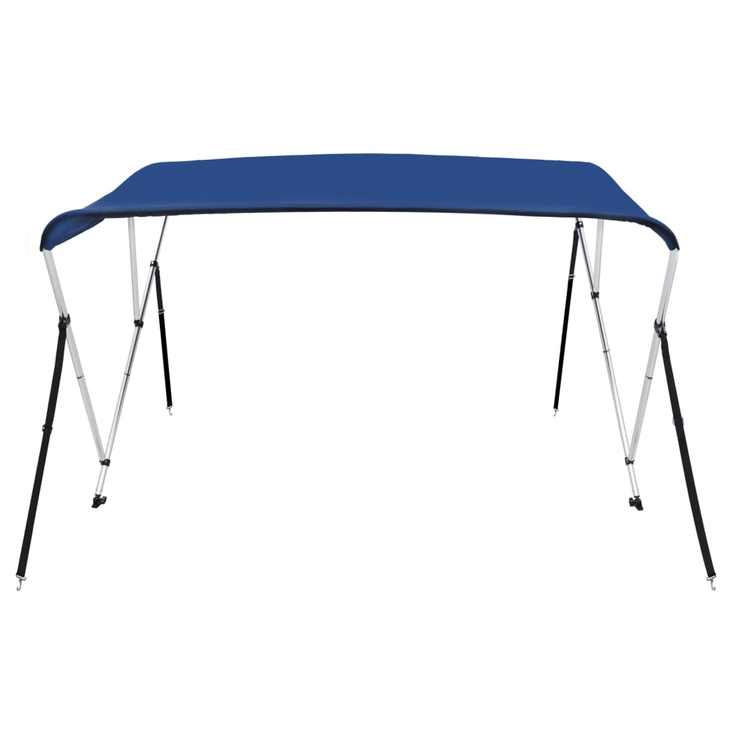 vidaXL 3 Bow Bimini Top Blue 72"x63"x53.9"