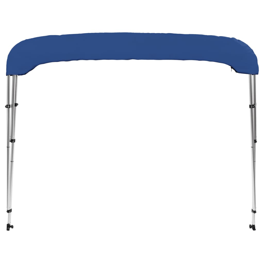 vidaXL 3 Bow Bimini Top Blue 72"x63"x53.9"