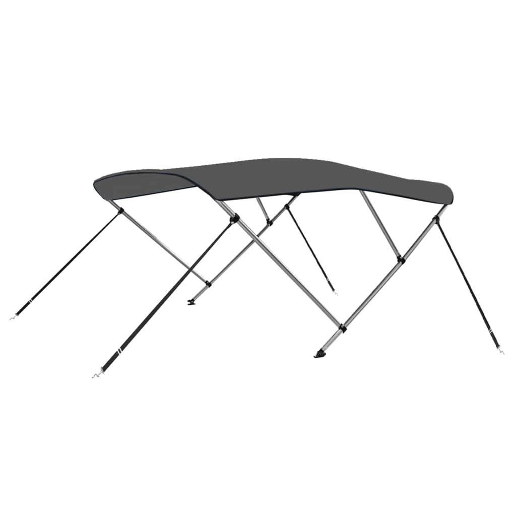 vidaXL 3 Bow Bimini Top Anthracite 72"x63"x53.9"
