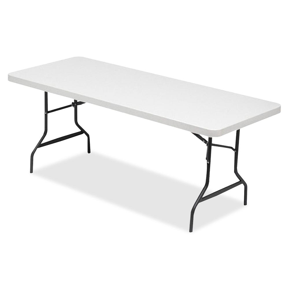 Lorell Rectangular Banquet Table - For - Table TopLight Gray Rectangle Top - Dark Gray Base x 72" Table Top Width x 30" Table Top Depth x 2" Table Top Thickness - 29" Height - Gray - 1 Each