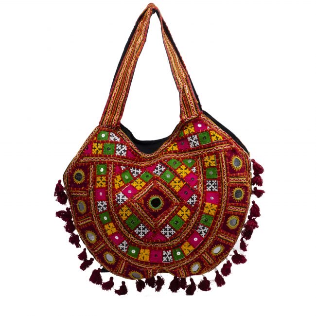 Handcrafted Multicolor Rajcoti Banjara Cotton Handbag