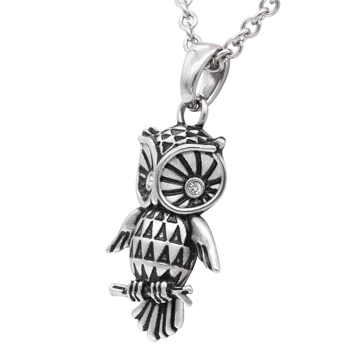 Controse Sparkly-Eyed Owl Necklace