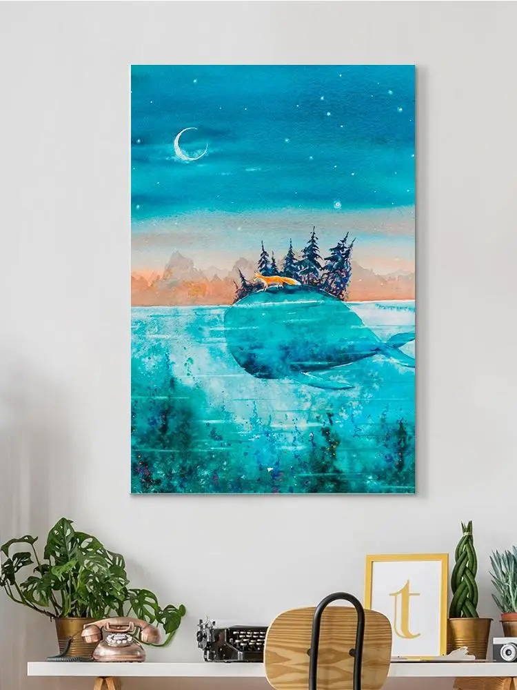 Forest Whale Swimming Canvas -Image by Shutterstock